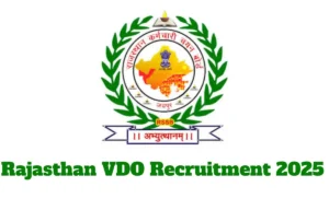Rajasthan VDO Recruitment 2025