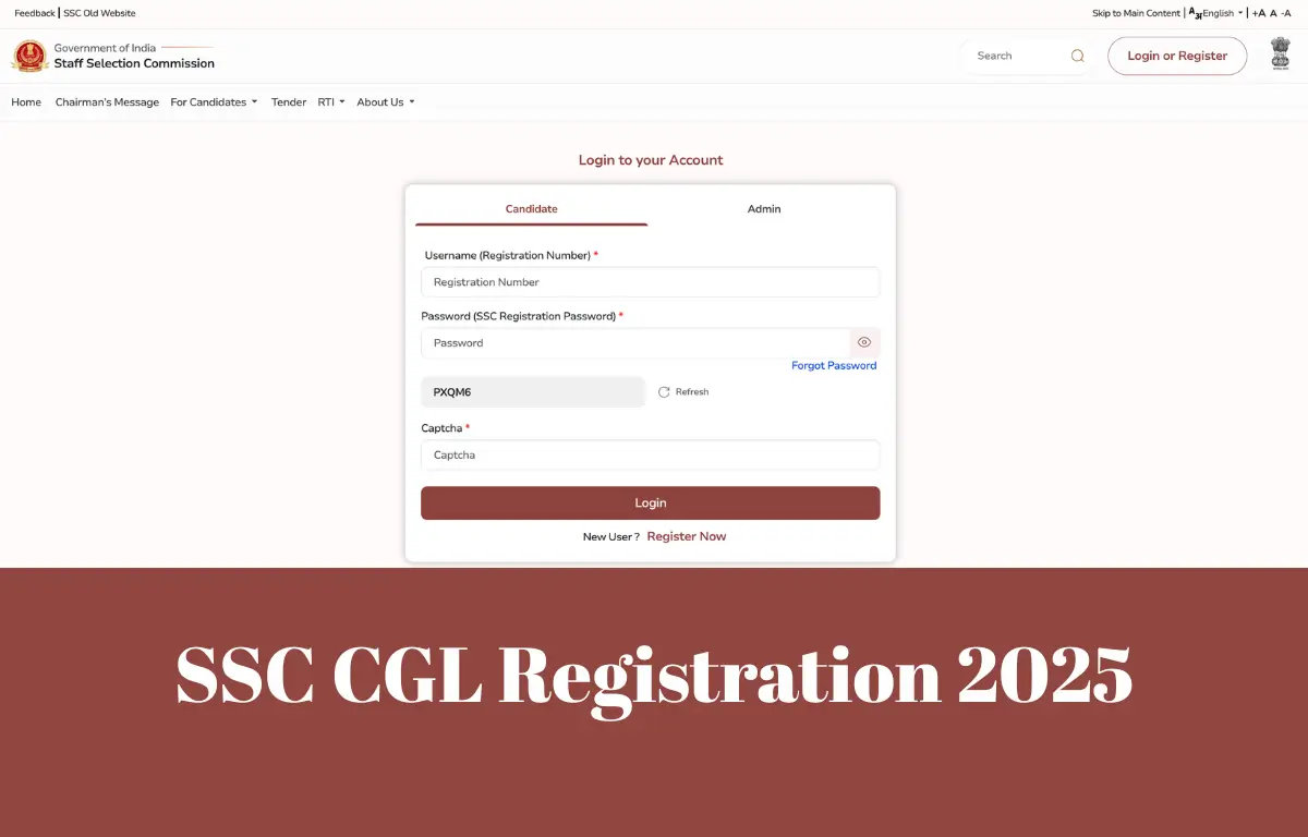 SSC CGL Registration 2025