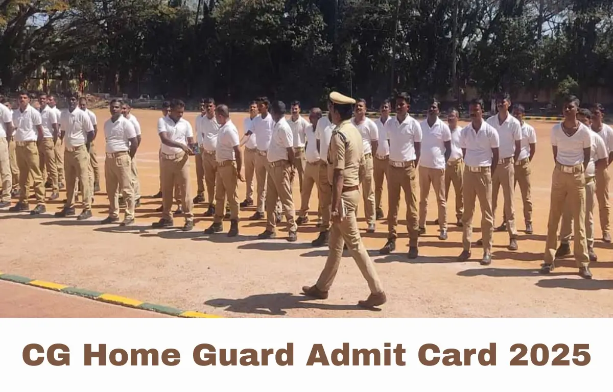 CG Home Guard Admit Card 2025