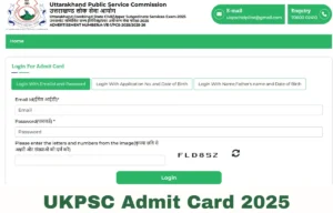 UKPSC Admit Card 2025