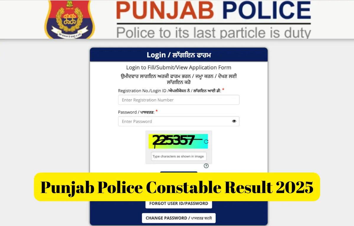 Punjab Police Result 2025