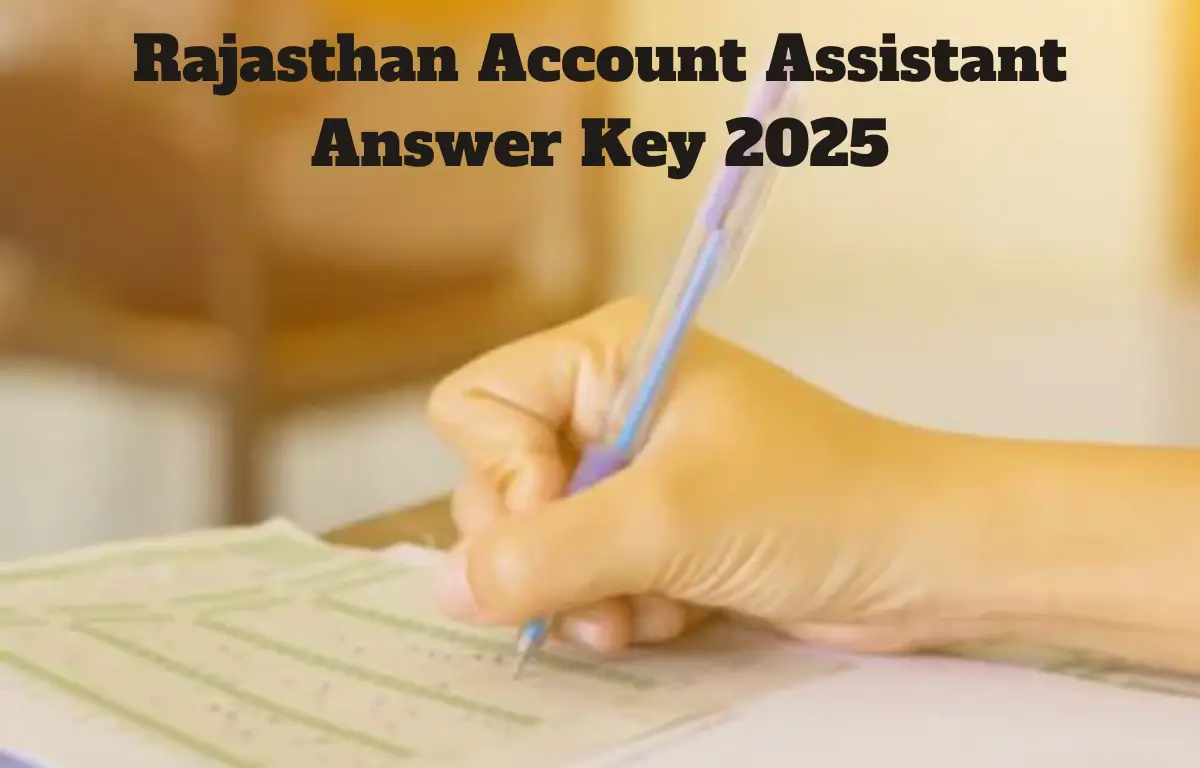 Rajasthan Account Assistant Answer Key 2025