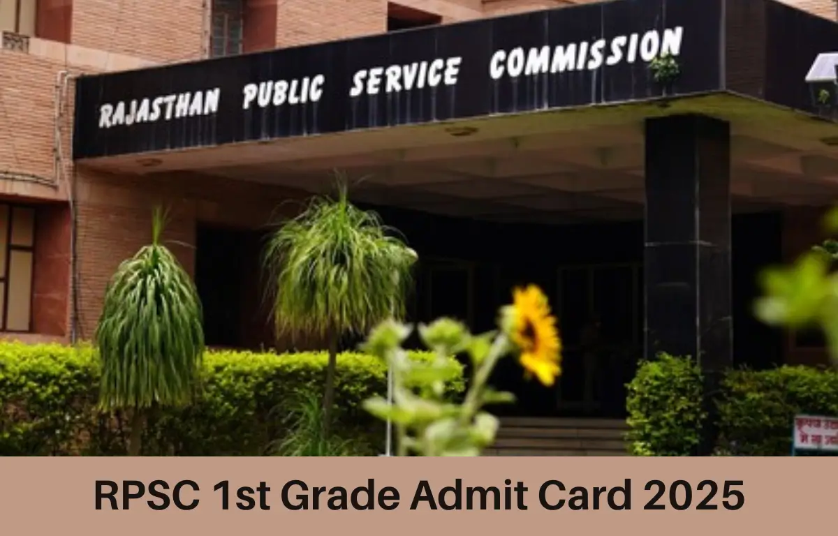 RPSC 1st Grade Admit Card 2025