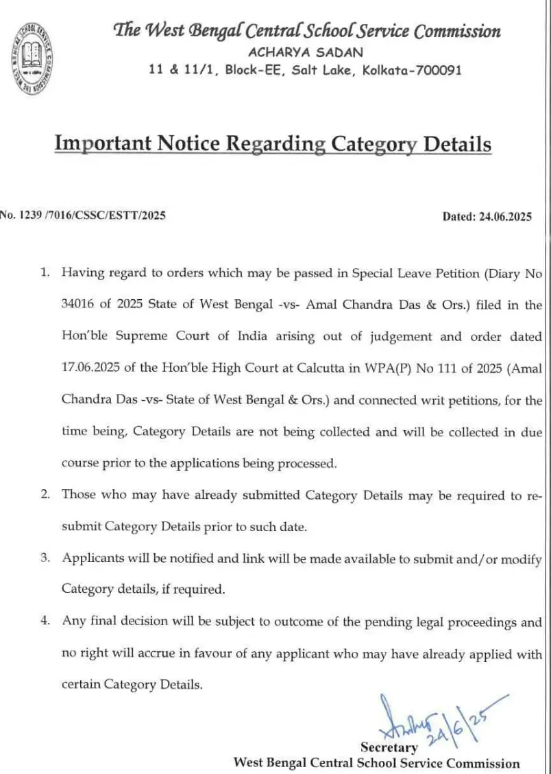 WBSSC SLST 2025 Notification, Online Form for 35726 Assistant Teacher Posts_8.1