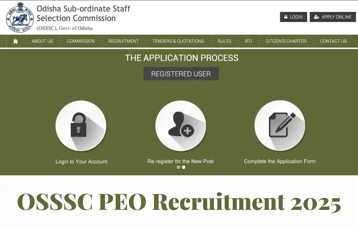 OSSSC PEO Recruitment 2025