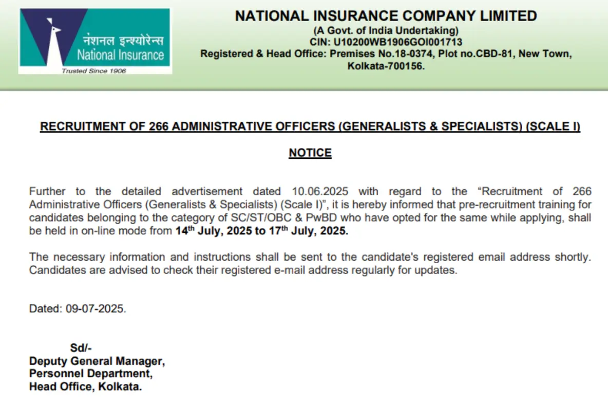 NICL AO Recruitment 2025 Exam Date Out (266 Vacancies), Prelims Call Letter Soon_3.1