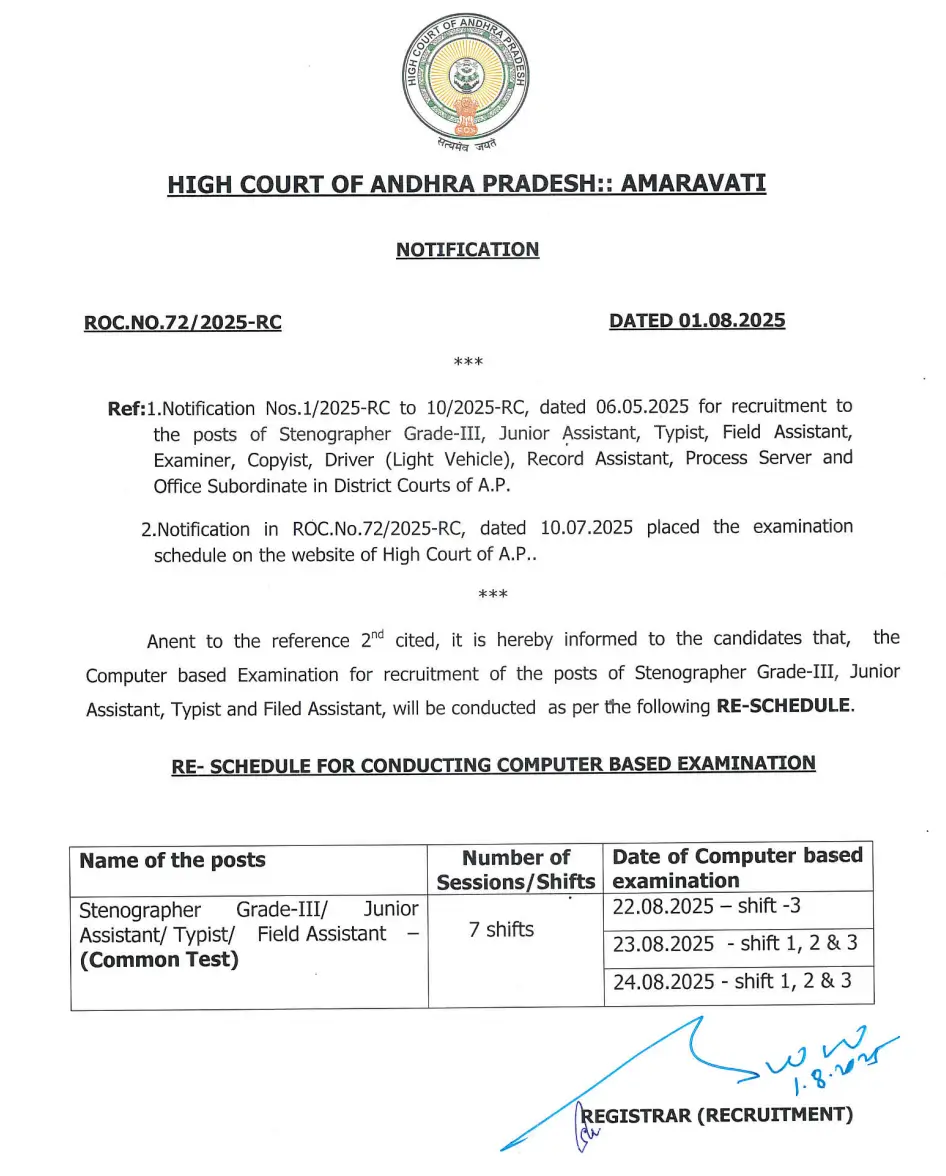 AP High Court Exam Date 2025 Out for 1621 Vacancies_4.1
