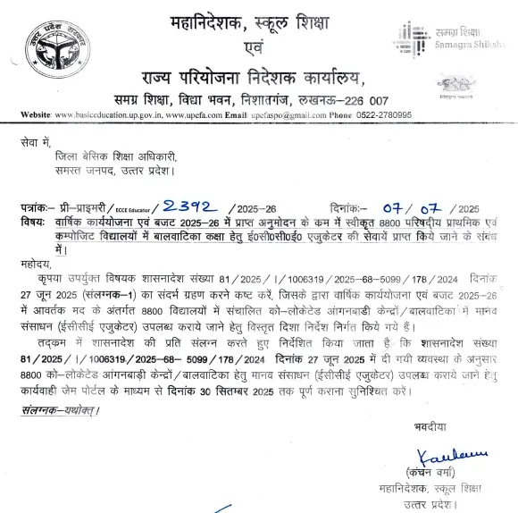 UP ECCE Educator Vacancy in UP 2025 Out, 8800 पदों पर सीधी भर्ती_3.1