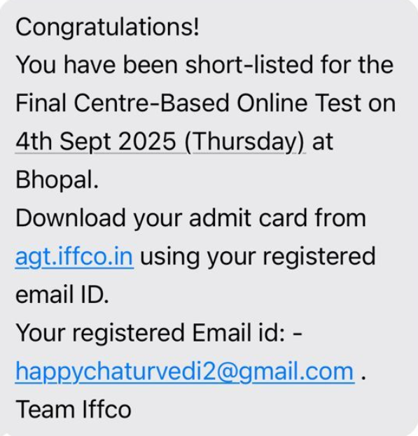 IFFCO AGT Result 2025 Out, Check Your Email For Qualifying Status_3.1