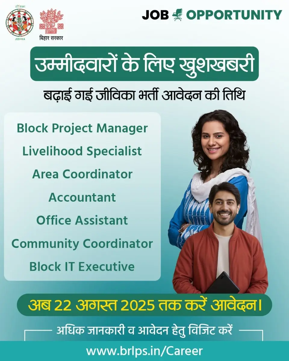 Bihar Jeevika Vacancy 2025 Online Form for 2747 Posts, Last Date Extended_3.1