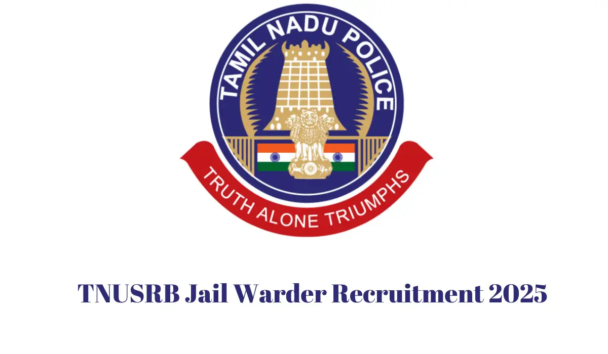 TNUSRB Jail Warder Recruitment 2025