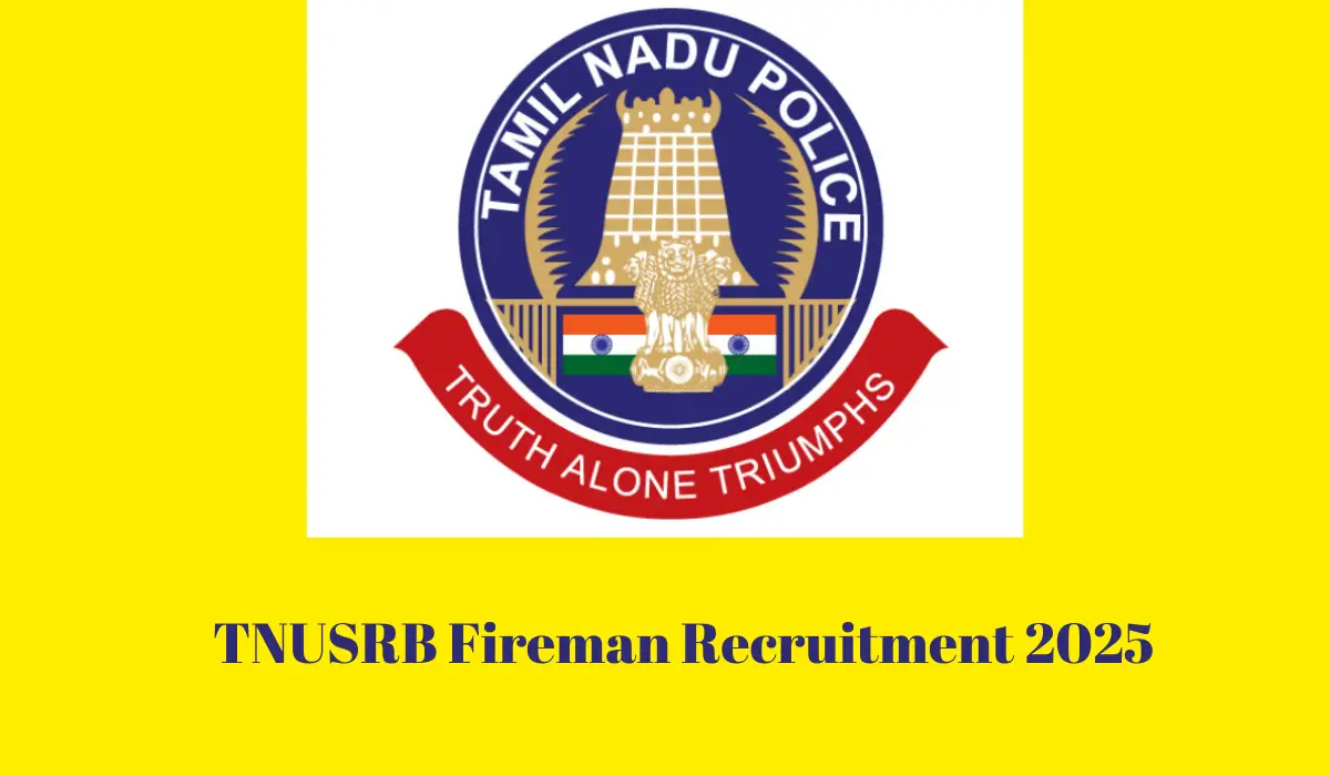 TNUSRB Fireman Recruitment 2025