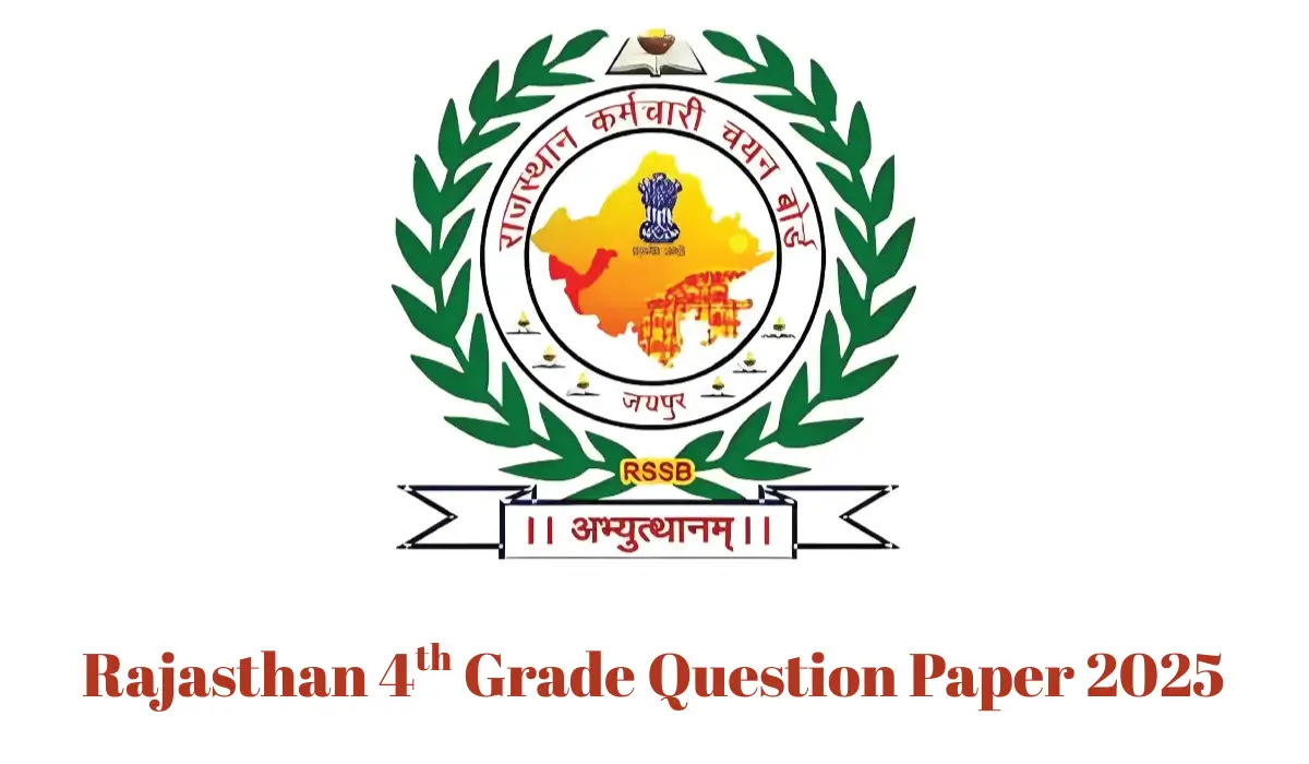 Rajasthan 4th Grade Question paper
