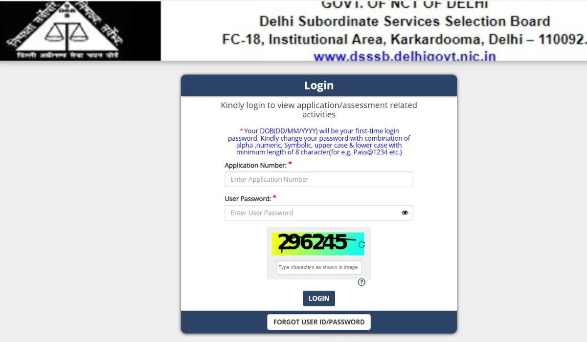 DSSSB Junior Assistant Admit Card 2025