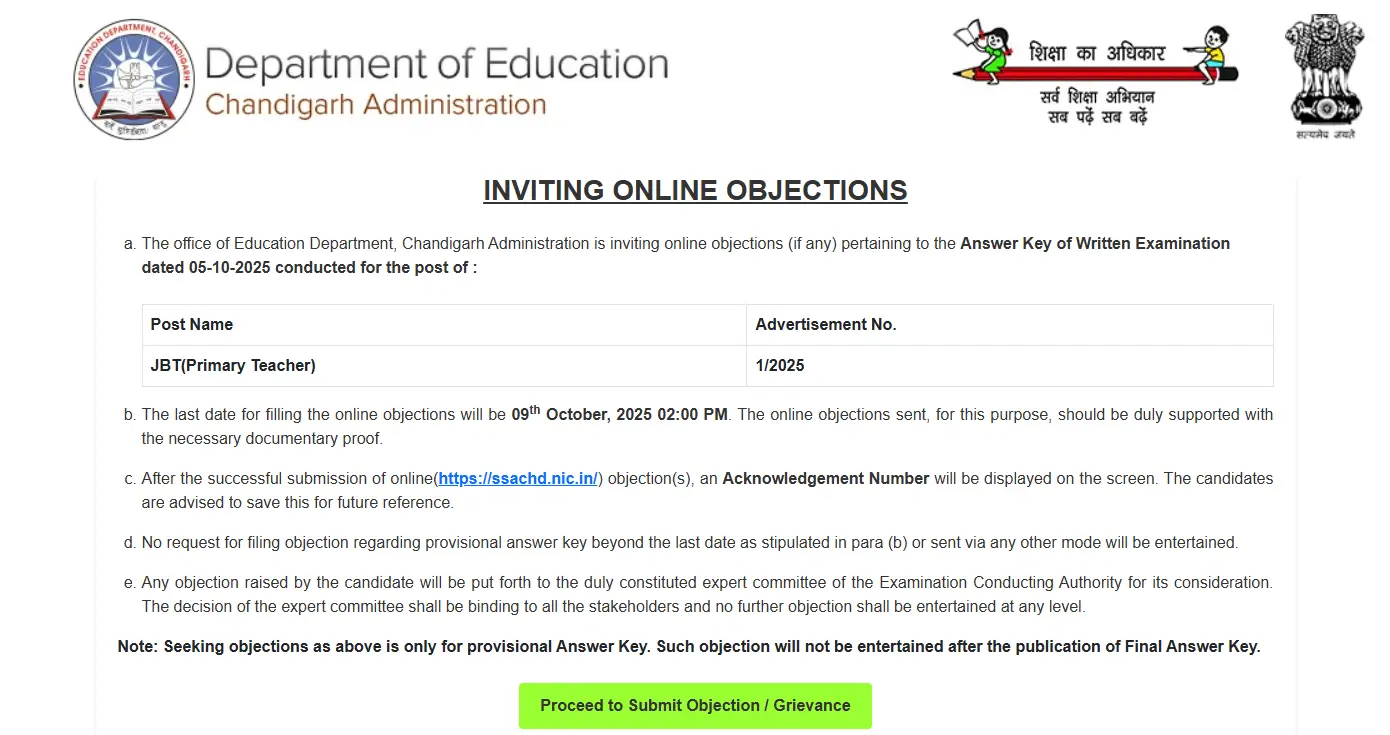 Chandigarh JBT Answer Key 2025 Out, Download OMR Sheet and Key PDF_3.1