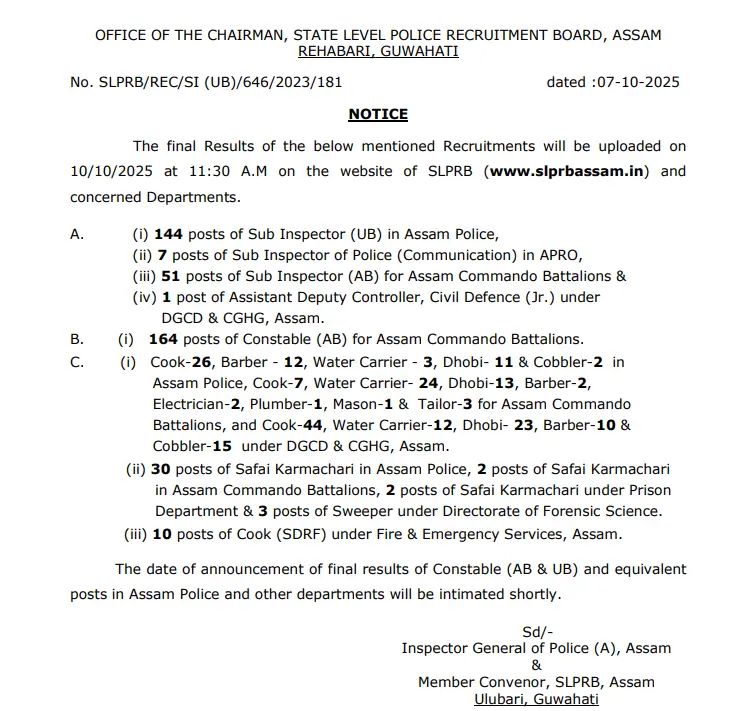 SLPRB Assam Police Grade 4 Final Result 2025 Out, PST & TPT Result Link_3.1