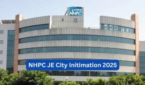nhpc je city intimation