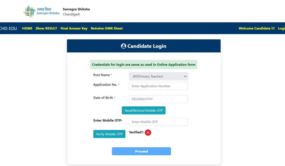 Chandigarh JBT Result 2025