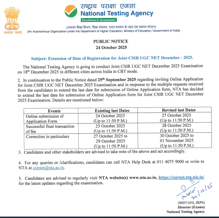 CSIR NET December 2025 Apply Online Ends Today, Fill Your Application Form Now_3.1