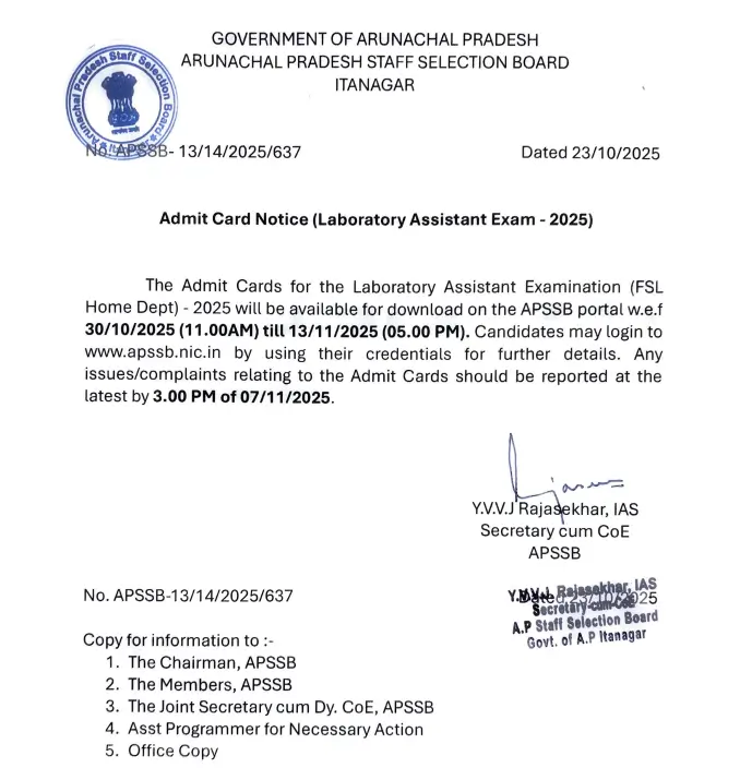 APSSB Laboratory Assistant Admit Card 2025 Out, Download Your Hall Ticket_3.1