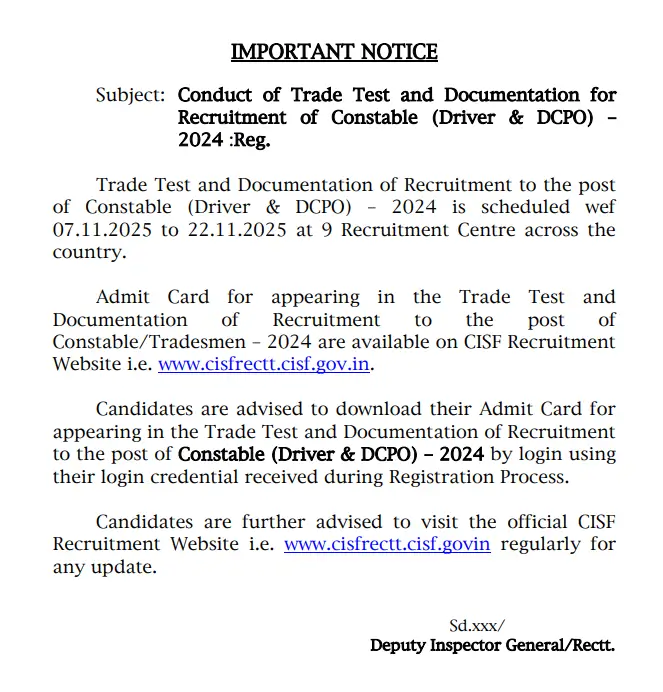 CISF Constable Driver PET PST Result 2025 Out, Skill Test Qualified Candidates_3.1