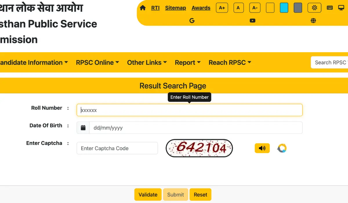 RPSC 2nd Grade Score Card 2025