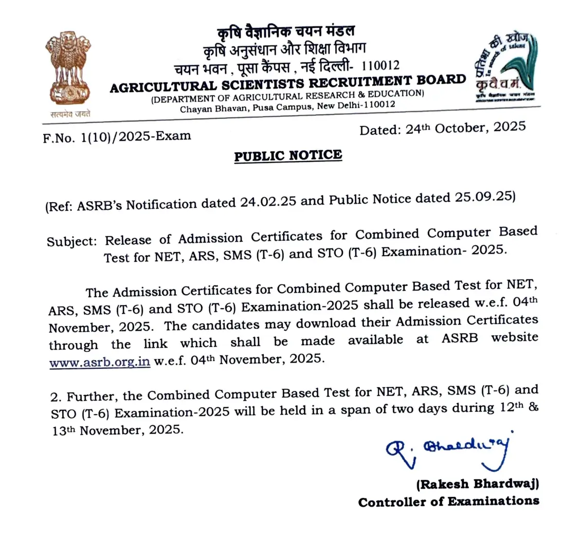 ASRB NET Exam Date 2025 Out, Check New Exam Schedule_3.1
