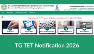 TG TET Notification 2026
