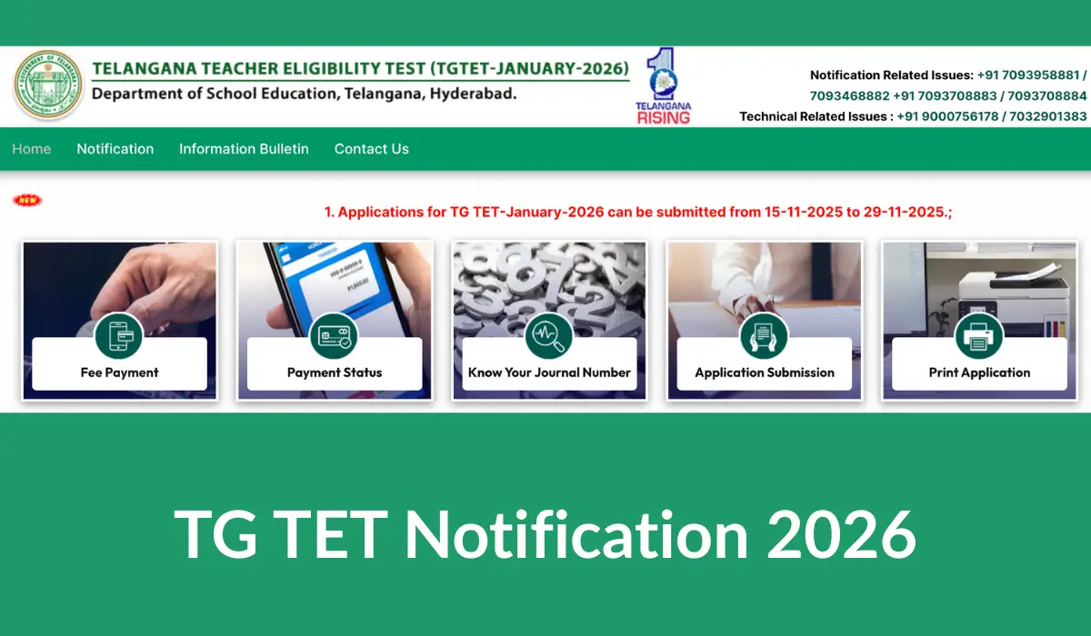 TG TET Notification 2026