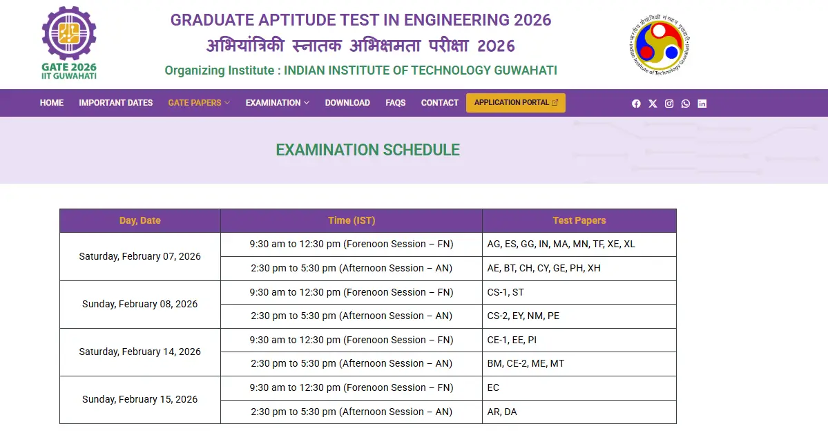 gate-2026-exam-schedule