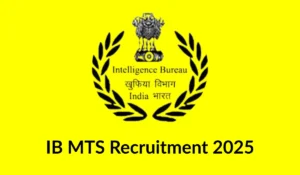 IB MTS Recruitment 2025