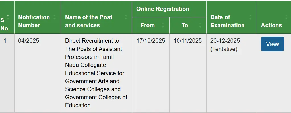TN TRB Assistant Professor Recruitment 2025 Exam Date Out, Check Official Schedule_3.1