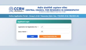 CCRH Exam City Intimation 2025