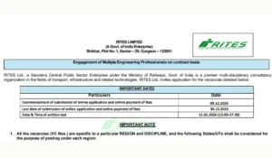 RITES Senior Technical Assistant Recruitment 2025