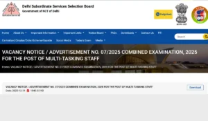 DSSSB MTS Recruitment 2025 Notification Out for 714 Vacancies