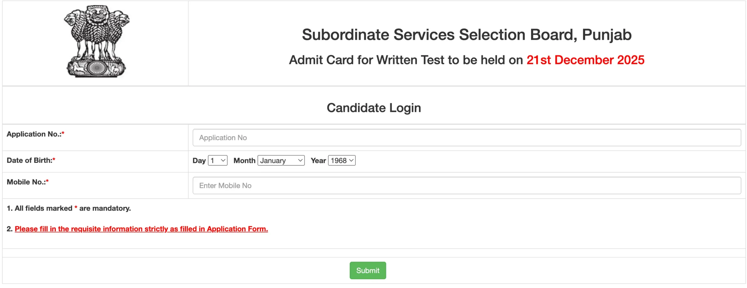 PSSSB Admit Card 2025 Out For Senior Assistant Exam, Download Link Active_3.1