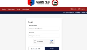 Nagaland Police Constable Admit Card 2025