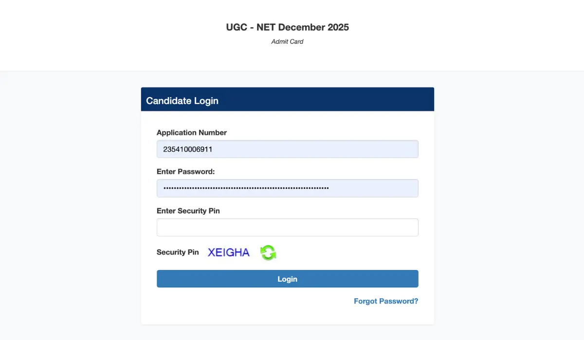 ugc net december admit card 2025