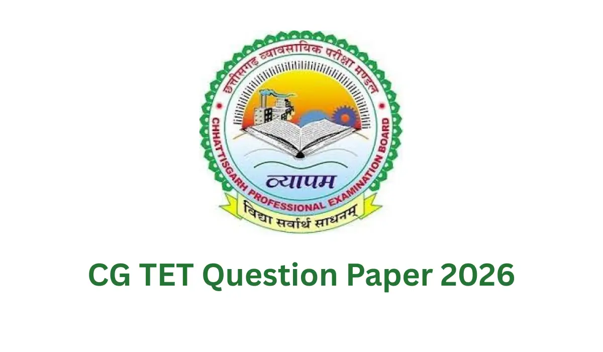 cg tet question paper 2026
