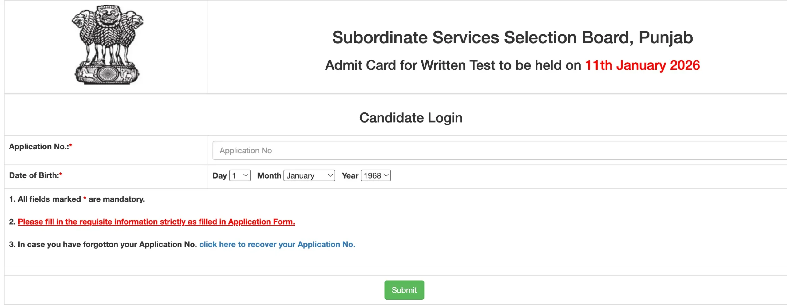 PSSSB Jail Warder Admit Card 2026 Out @sssb.punjab.gov.in, Hall Ticket Link_3.1