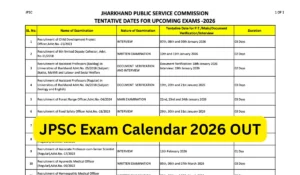 jpsc exam calendar 2026