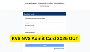 kvs nvs admit card 2026 out
