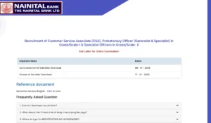 Nainital Bank Admit Card