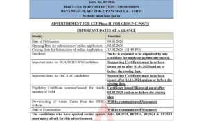 HSSC Group C Mains Exam Notification 2026 Out For 3112 Various Posts (Advt 2/2026)