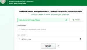 Jharkhand JSSC Secondary Teacher Admit Card 2026