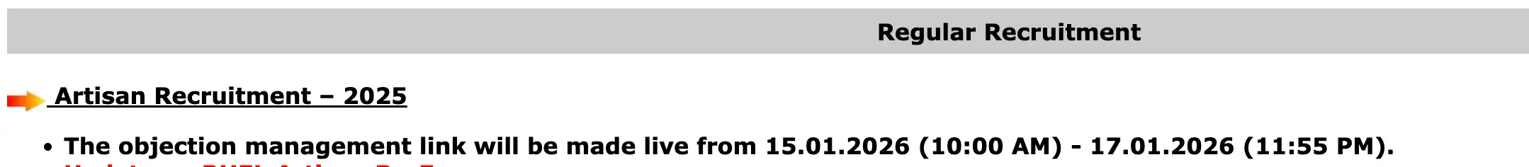 BHEL Artisan Answer Key 2026 Out @careers.bhel.in, Response Sheet Link_3.1