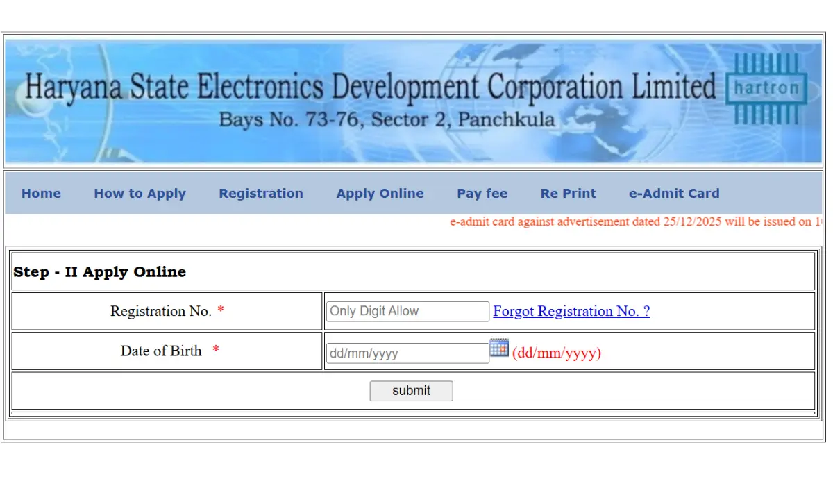 HARTRON Assessors Recruitment 2026