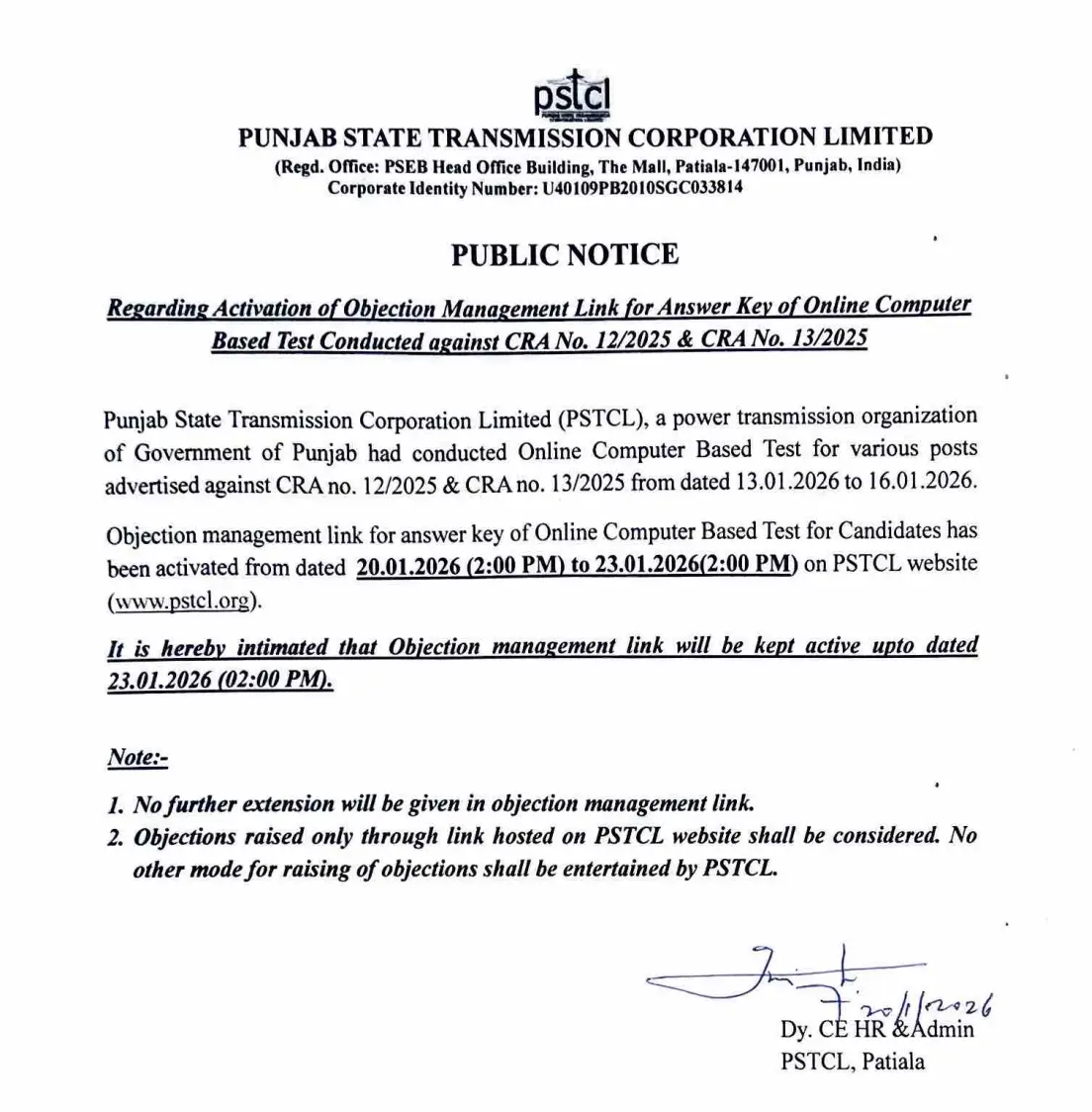 PSTCL Answer Key 2026 Out @pstcl.org, Download Response Sheet PDF_3.1