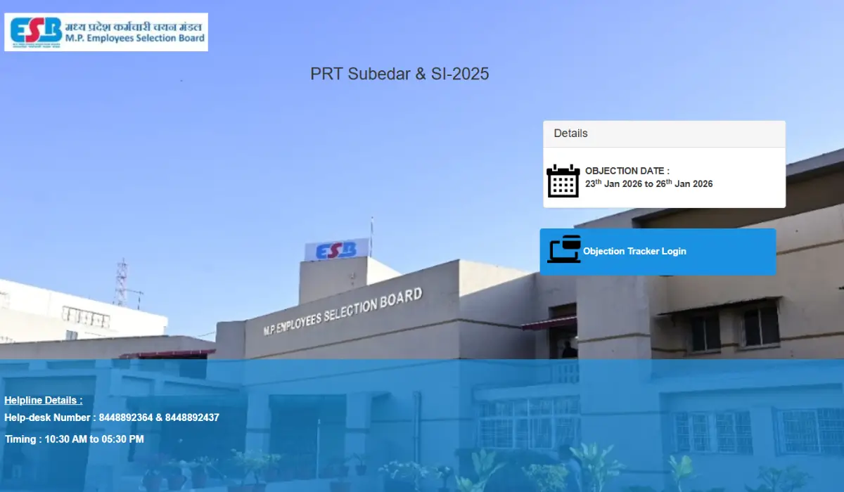 MP Police ASI and Subedar Answer Key 2026