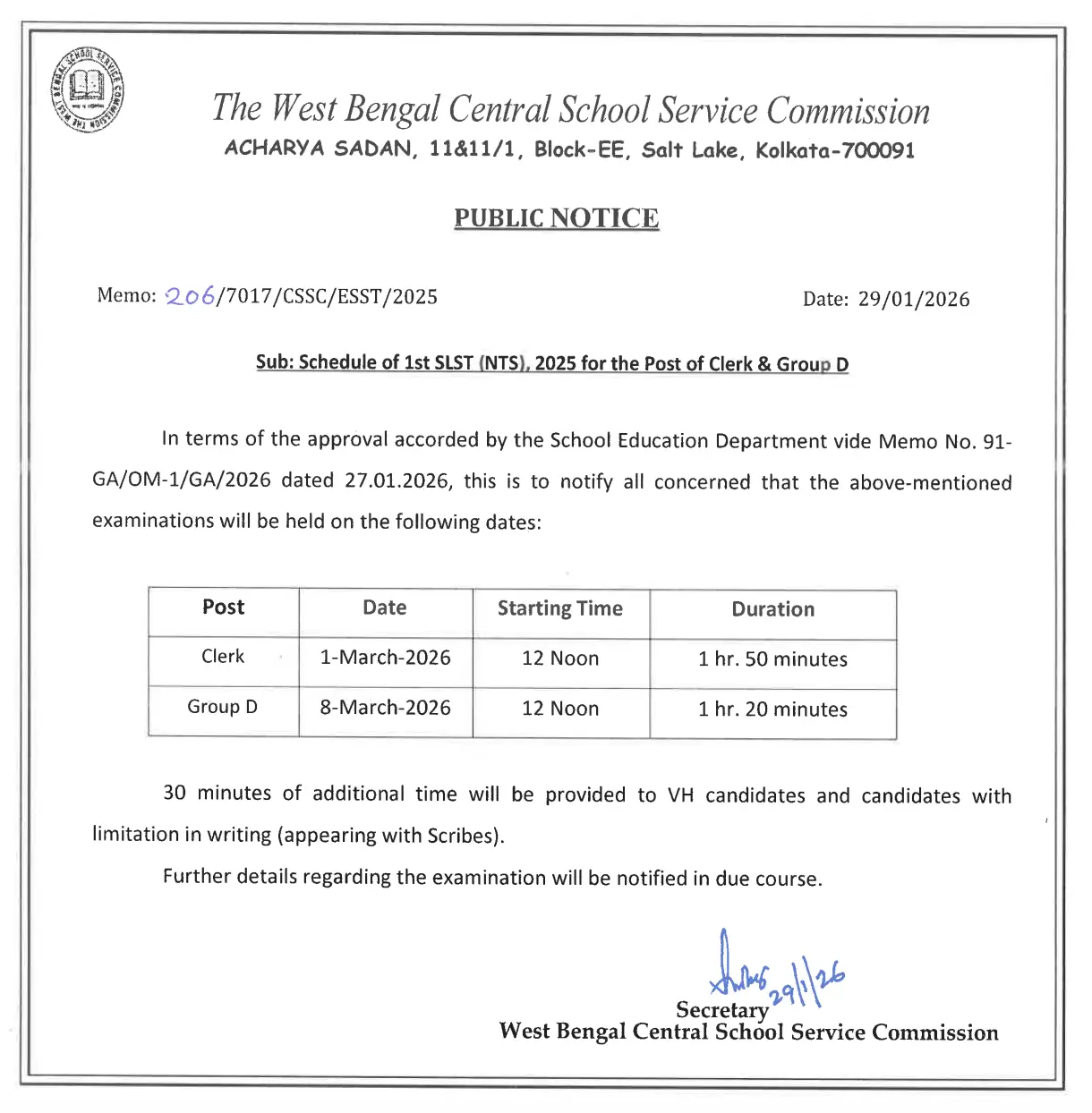 WBSSC Group C and D Exam Date 2026 Out, Check Official Schedule (8478 Vacancies)_4.1